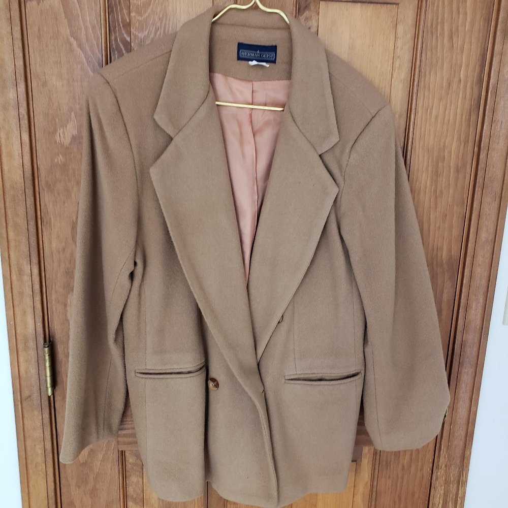 Herman Geist Wool/Cashmere Double Breasted Blazer Sz12